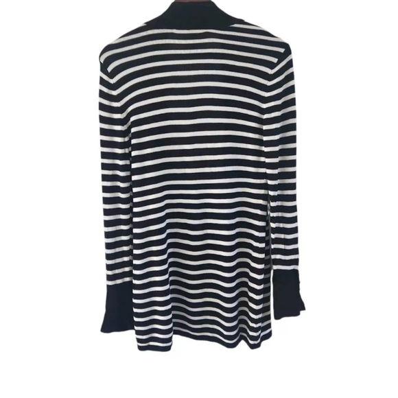 White House Black Market WHBM Striped Open Cardigan Rayon Womens Size Small - Picture 5 of 6